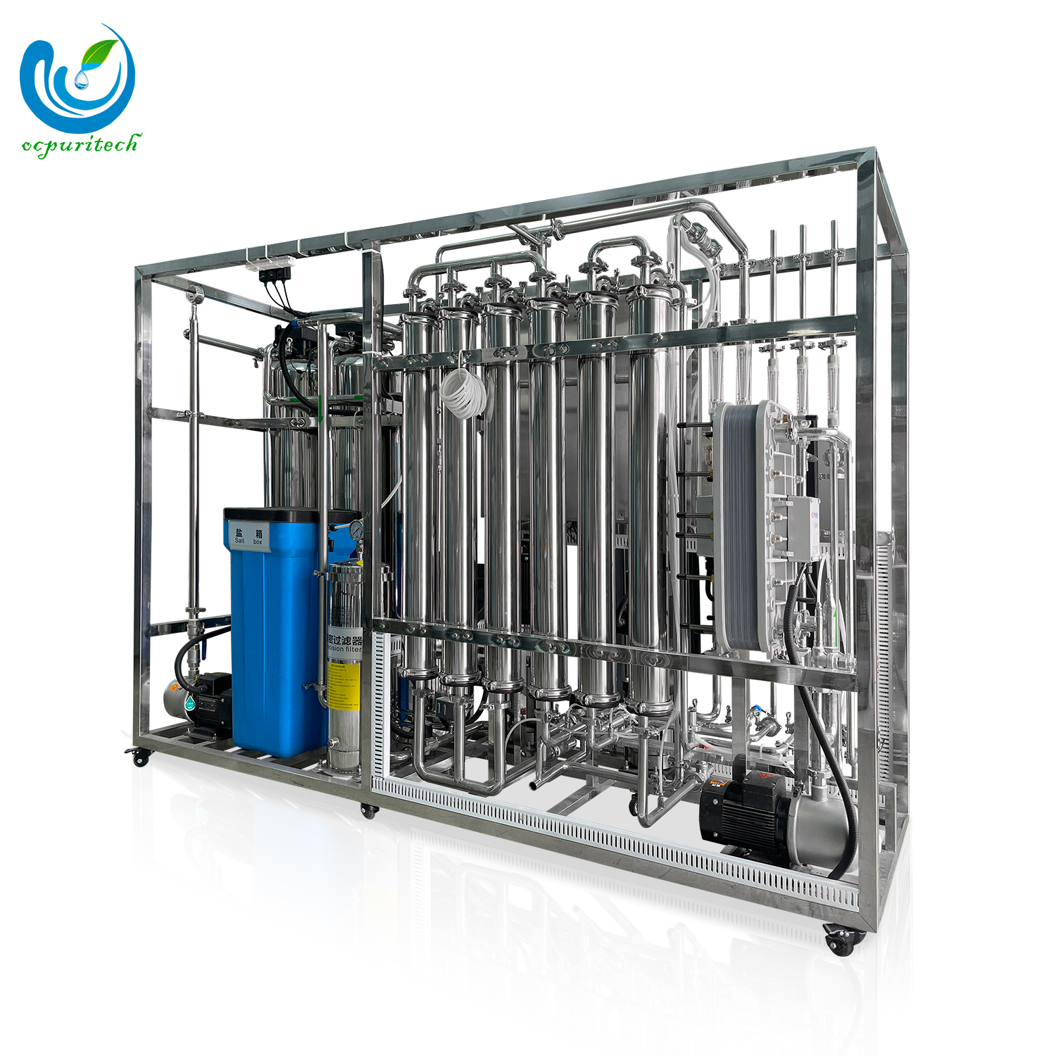 High-performance RO+EDI system featuring micron filtration and high desalination rate