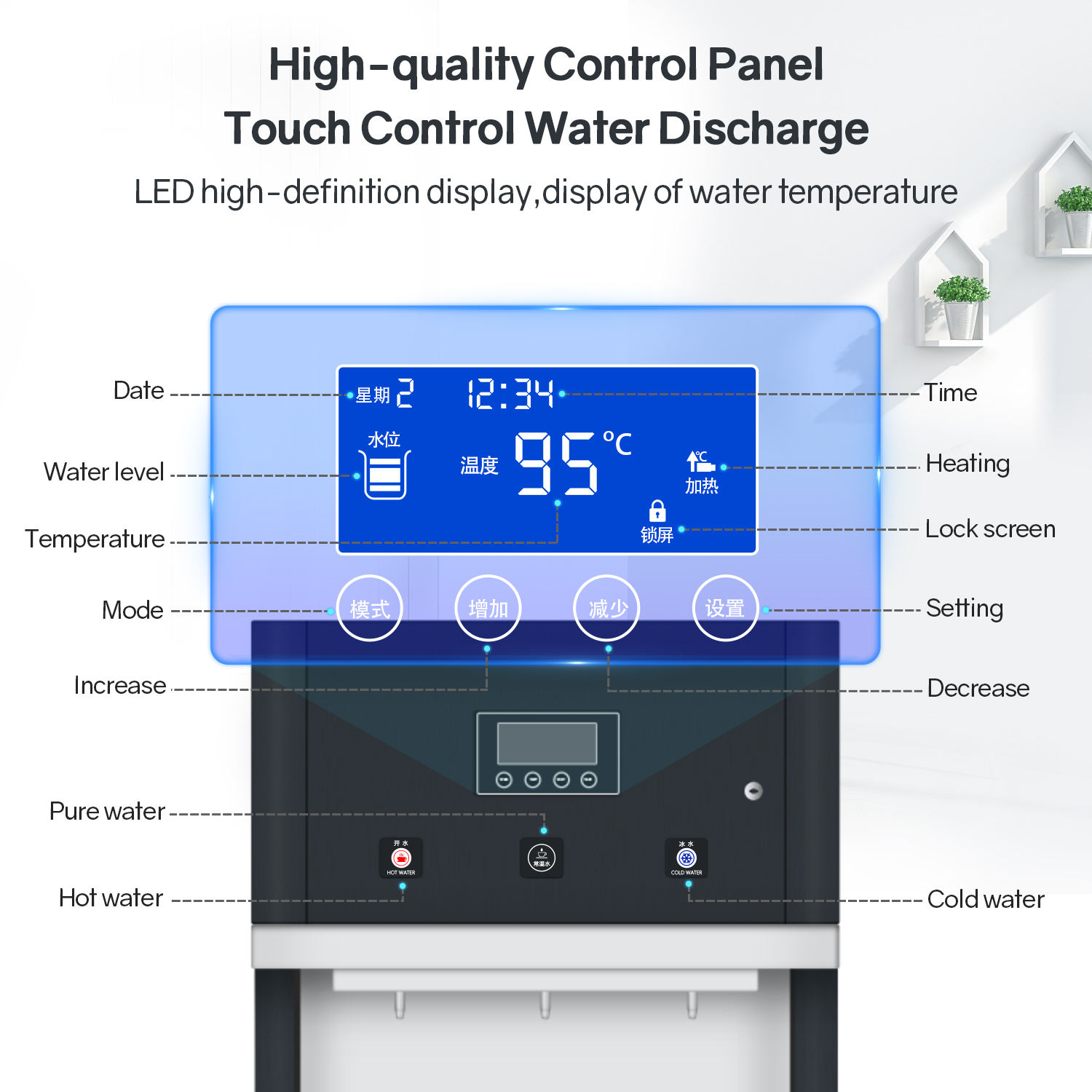 Commercial RO System Water Purification Hot and Cold Water in One