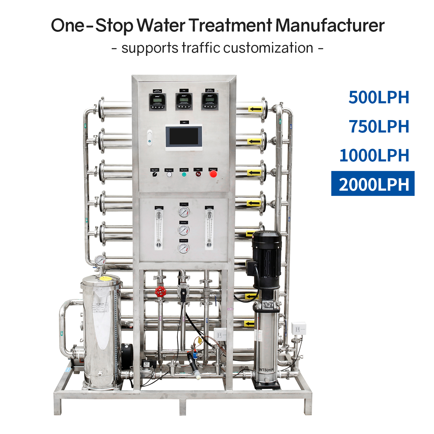 2000LPH Water Treatment Full Stainless Steel Reverse Osmosis System