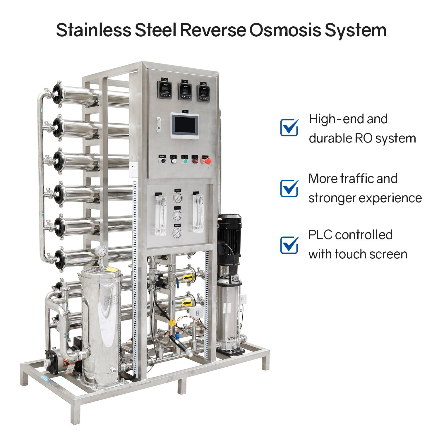 2000LPH Water Treatment Full Stainless Steel Reverse Osmosis System