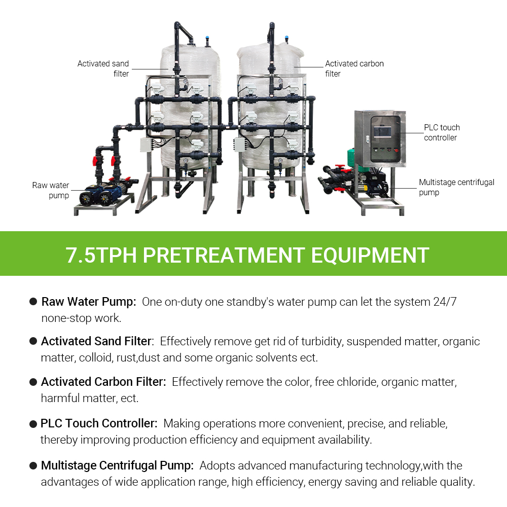 7.5TPH Pretreatment System with Activated Sand and Carbon Filters