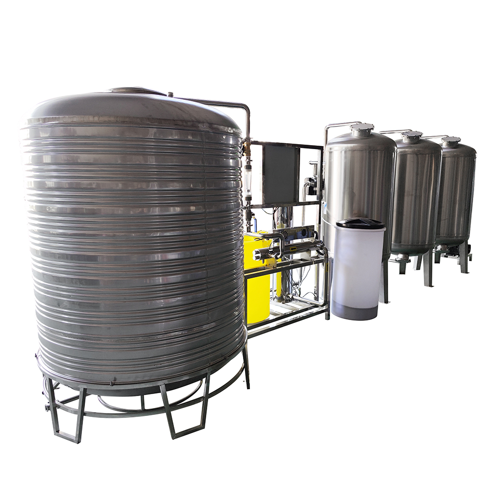 Stainless Steel Large Industrial Water Purifier System with Filtration Equipment: Sand Filter, Carbon Filter, Water Softener, and UV System