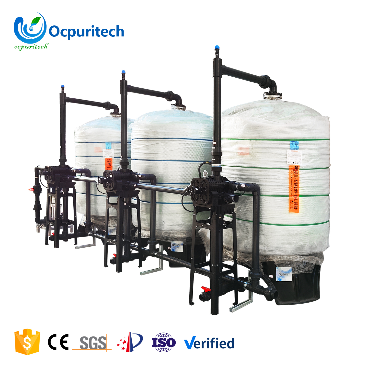 30T/H Pre-Processing Water Treatment System: Sand, Carbon, and Softener Filtration Solutions