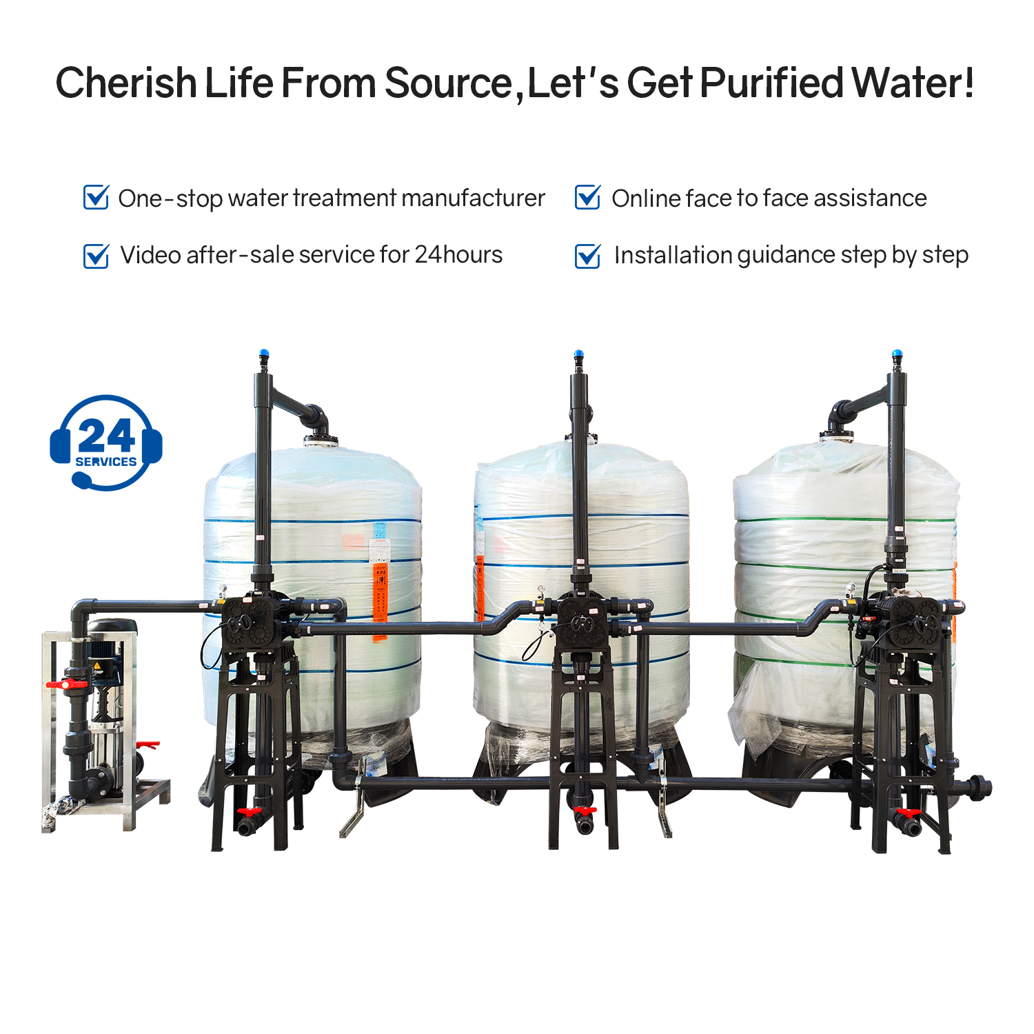 30T/H Pre-Processing Water Treatment System: Sand, Carbon, and Softener Filtration Solutions