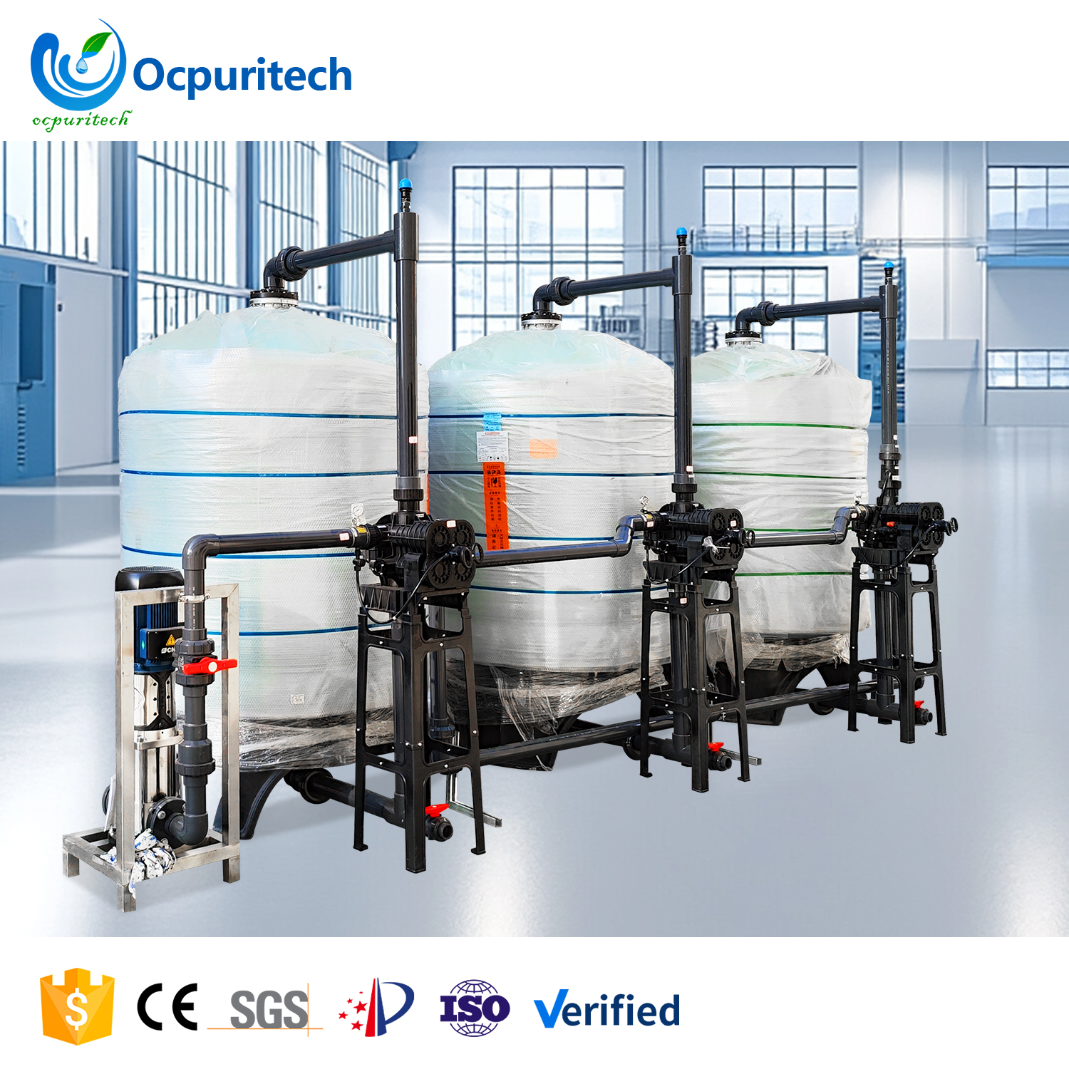 30T/H Pre-Processing Water Treatment System: Sand, Carbon, and Softener Filtration Solutions