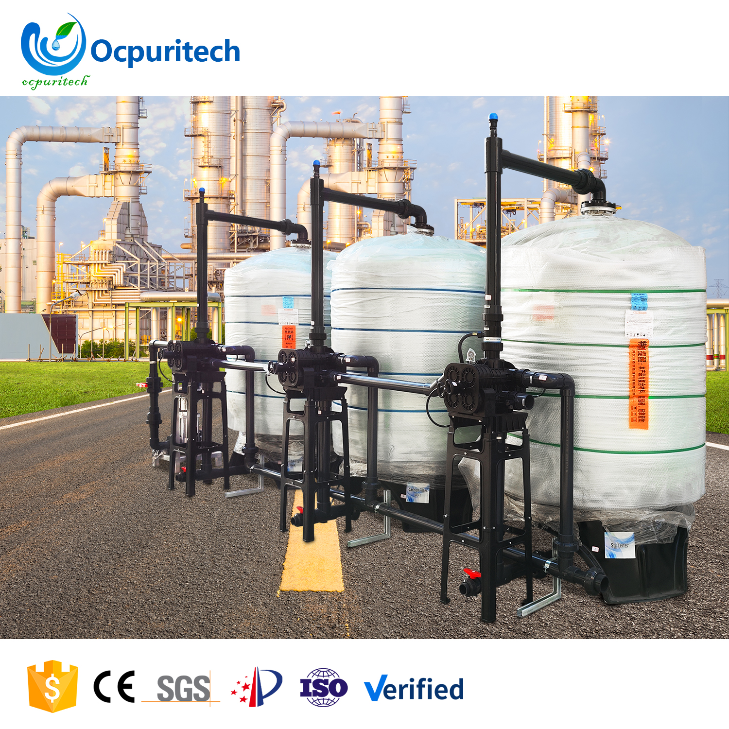 30T/H Pre-Processing Water Treatment System: Sand, Carbon, and Softener Filtration Solutions