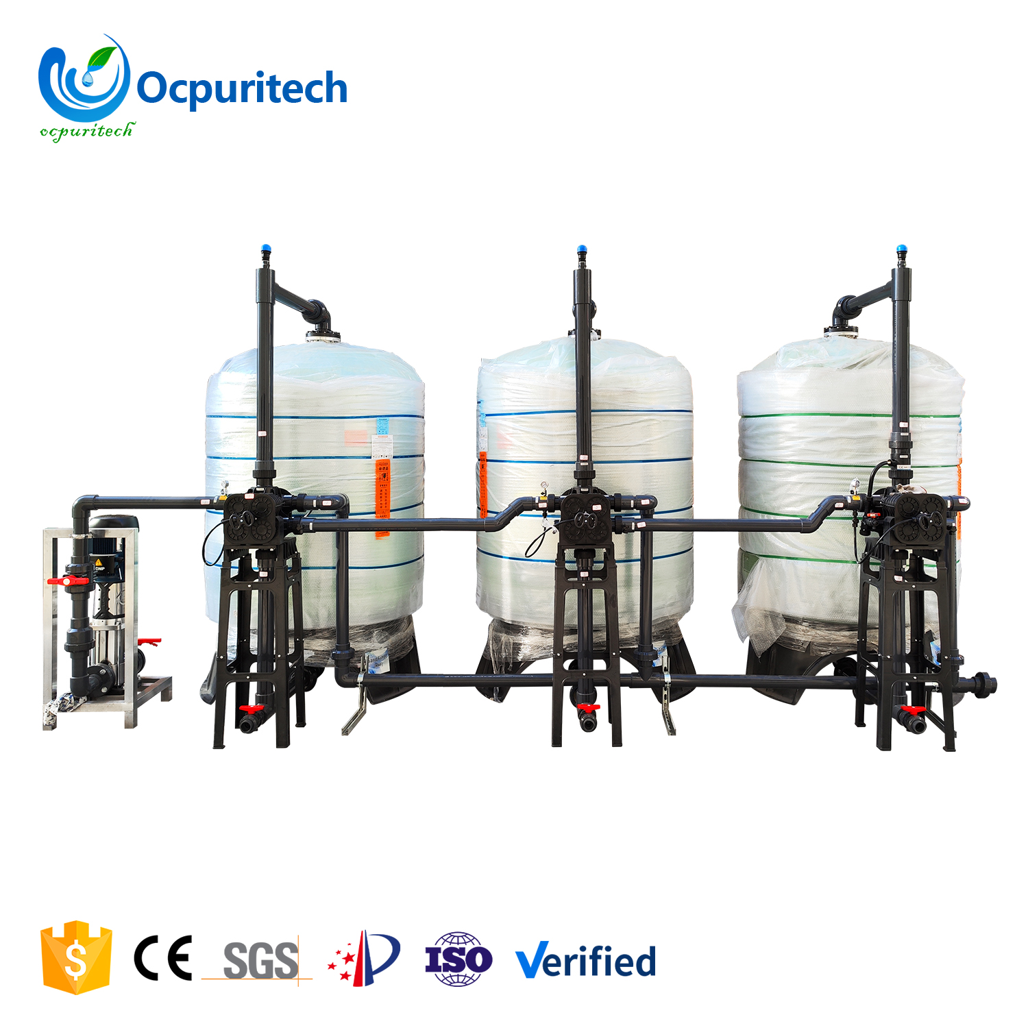 30T/H Pre-Processing Water Treatment System: Sand, Carbon, and Softener Filtration Solutions