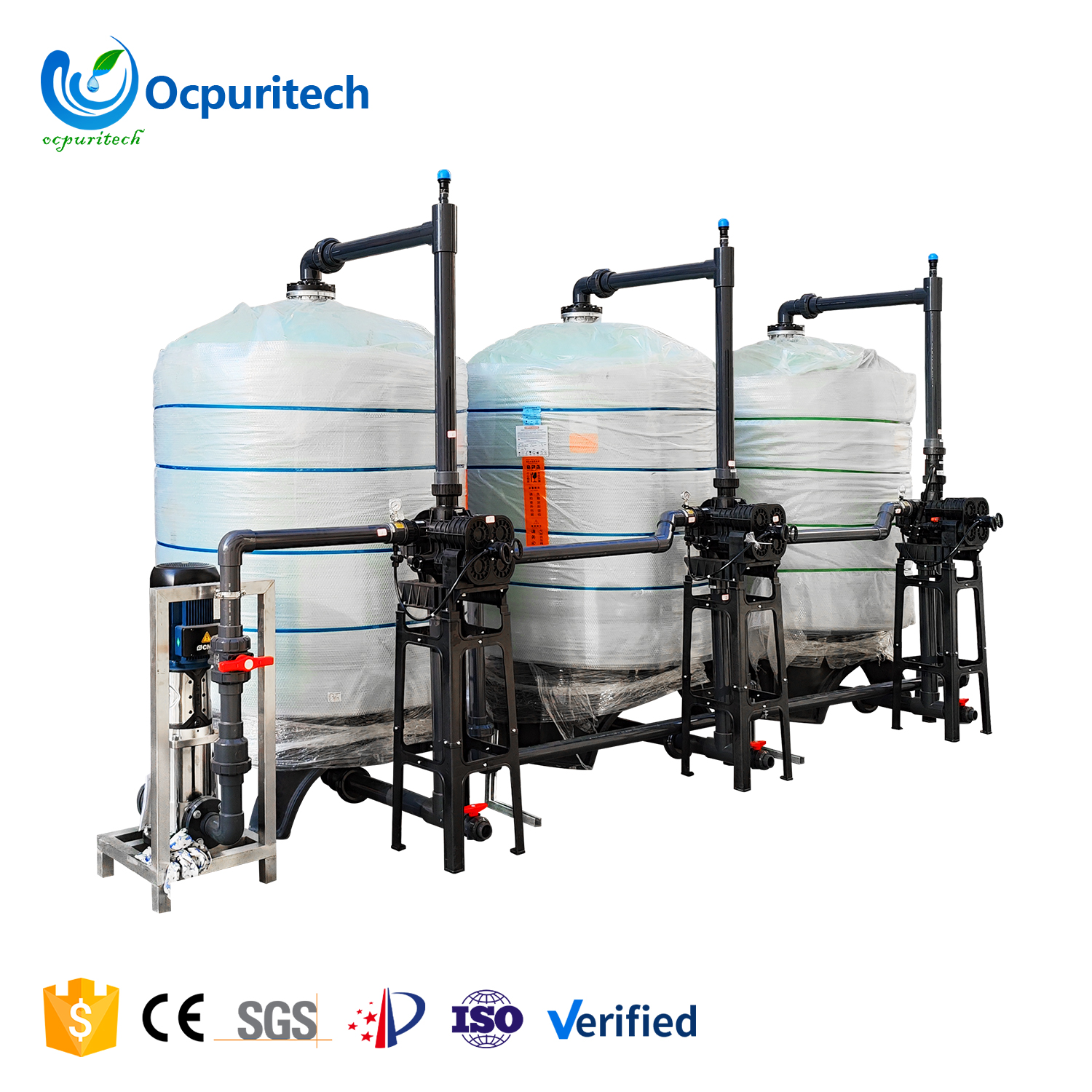 30T/H Pre-Processing Water Treatment System: Sand, Carbon, and Softener Filtration Solutions