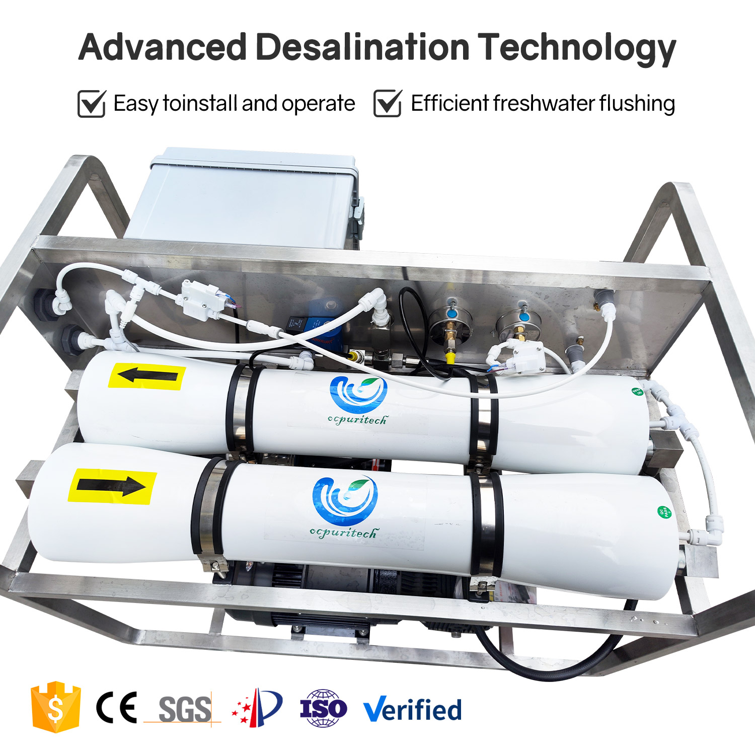 120L Compact Seawater Desalination System - Portable, Plug-and-Play, 1-Second Start