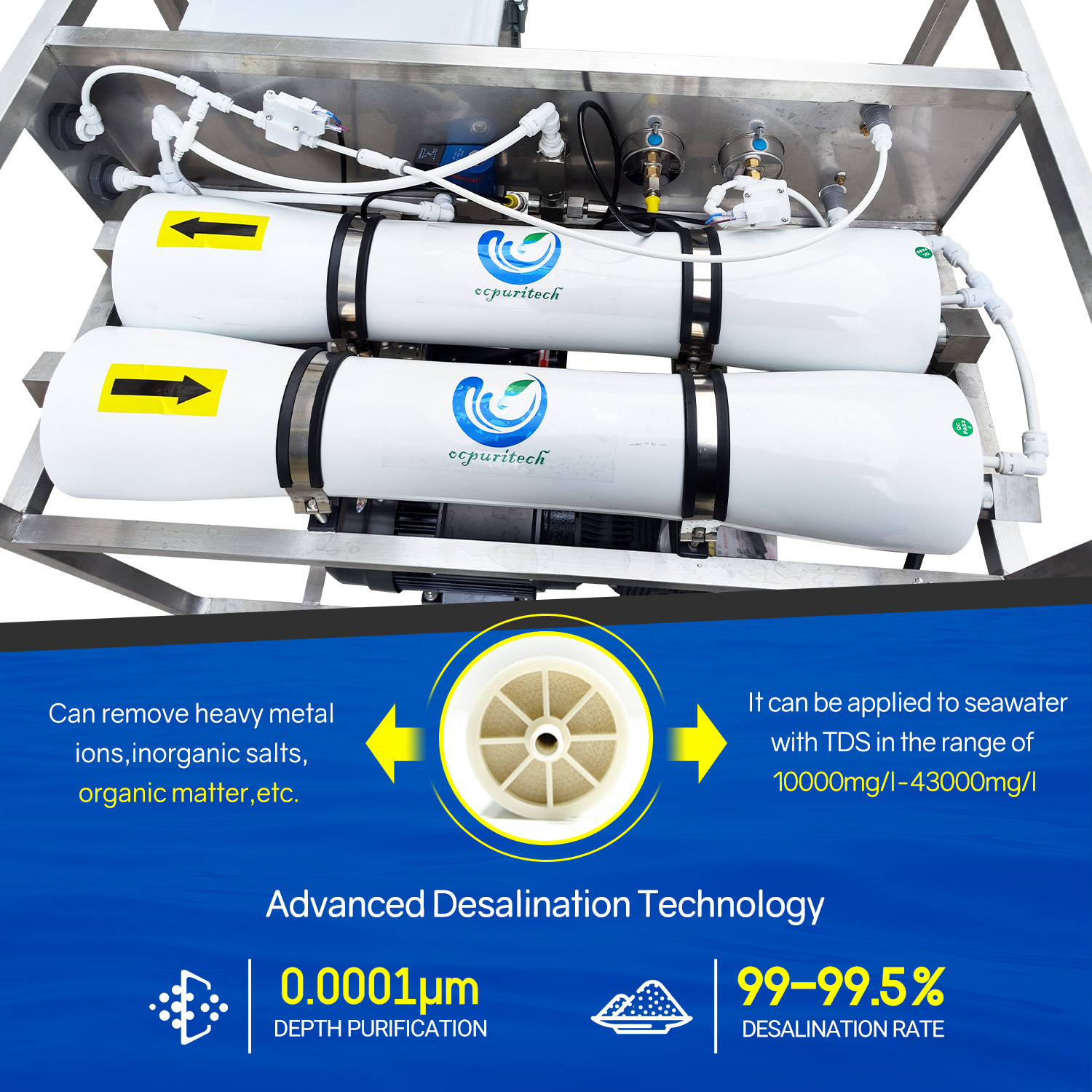 120L Compact Seawater Desalination System - Portable, Plug-and-Play, 1-Second Start